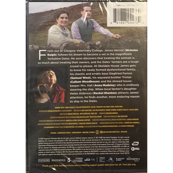All Creatures Great & Small: Season 1 PBS Masterpiece NEW DVD Set TV Show 2020 - Picture 2 of 2